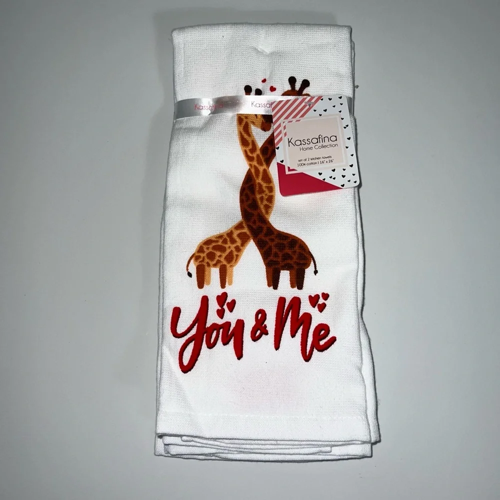 KASSAFINA HOME COLLECTION SET OF 2 KITCHEN TOWELS